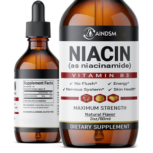 Gouttes liquides de niacinamide personnalisables, supplément de vitamine B3 pour une peau saine et un soutien du système nerveux, dosage oral pour adultes - Product Image 1