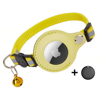 Collier réfléchissant rose pour chat compatible avec les appareils Apple, version internationale d'Android de Google, pour AirTag, traceur/localisateur anti-perte pour animaux de compagnie