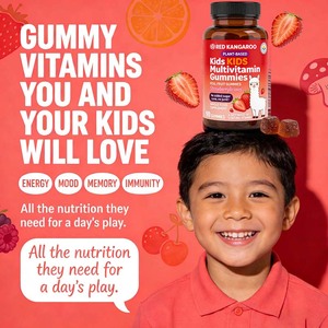 Gomitas Multivitamínicas para Niños, con Vitaminas D, C y Betacaroteno, Suplemento en Gomitas para la Salud General y el Apoyo Inmunitario, Gran Venta - Product Image 4