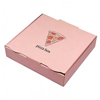 Boîte à pizza ondulée vert menthe fraîche, impression motif tranches de pizza, logo personnalisé, boîte à emporter couleur, pour pizzeria saine