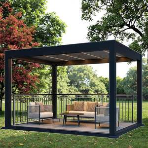 Pérgola de Aluminio con Revestimiento de Polvo, Motorizada e Impermeable, para Jardín, Patio Trasero, Balcón y Uso en Exteriores - Product Image 4