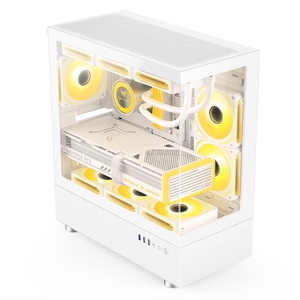 Boîtier PC blanc populaire en usine boîtier de jeu d'ordinateur ATX pleine <span class=keywords><strong>tour</strong></span> boîtier PC <span class=keywords><strong>Gamer</strong></span> boîtier d'ordinateur et tours Support 360 refroidisseur - Product Image 2