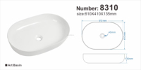 Accessoire de salle de bain en céramique, lavabo carré de comptoir utilisé à la maison, évier pour salle de bain, vente en gros