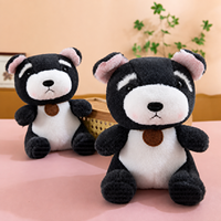 Fabricant chinois de jouets en peluche pour arcade, ours noir et blanc en velours doux au toucher, 8 pouces, pour cadeau de Noël dans un chaussette de Noël