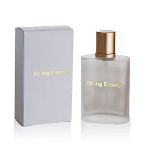 Luxo personalizado high-end vidro fosco perfume garrafa 30 ml 50 ml 100 ml com personalizar caixa fornecer amostras grátis