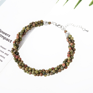 Pulsera de Piedras Preciosas Sueltas con 3 Hileras de Gemas Naturalmente Retorcidas - Product Image 6