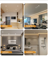 Plafonnier LED encastré dimmable 4 CCT, résistant au feu, IP65, SMD, double puissance réglable, éclairage intérieur européen