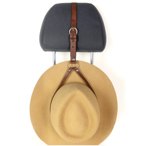 Cross-border leather Western cowboy hat rack, simple adjustable cowboy hat loop, home and car hat storage rack - Product Image 2