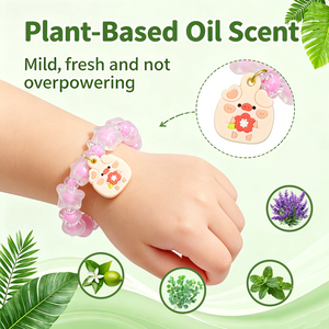 Bracelet <span class=keywords><strong>anti</strong></span>-moustiques pour enfants, bracelet <span class=keywords><strong>anti</strong></span>-insectes à l'huile essentielle de plantes naturelles pour les tout-petits, les enfants, le camping en plein air - Product Image 4