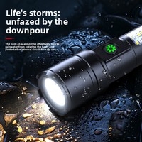 Nouvelle Lampe Torche LED Transfrontalière Haute Luminosité 100k Lumens en Alliage d'Aluminium, Rechargeable, Portable, Longue Durée, Optique, pour le Camping
