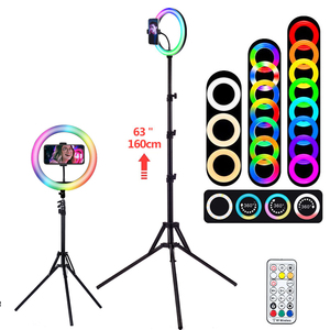 Anneau de selfie Offre Spéciale 26cm 10 pouces RVB <span class=keywords><strong>pas</strong></span> <span class=keywords><strong>cher</strong></span> prix anneau lumineux avec trépied anneau de selfie - Product Image 6