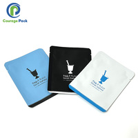 Sachet thermoscellant à trois joints latéraux en aluminium de qualité alimentaire personnalisé Pochette d'égouttement suspendue avec filtre à café Sacs d'échantillon de café