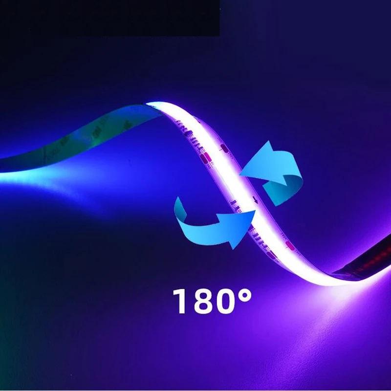 FCOB SPI RGBW IC LED Strip Light 784LEDs/m WS2814 Addressable Dream Color 10mm DC 24V Pixel Flexible RGBIC COB LED Tape Light