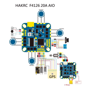 Controlador de Vuelo para Drones HAKRC F411 20A 35A AIO 25.5mm*25.5mm Metal STM32F411CEU6 para Drones RC, Gran Venta - Product Image 6