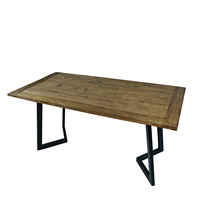 Bureau de bureau en bois d'orme ancien massif avec pieds de style en V Design rustique et moderne traditionnel pour l'étude des postes de travail à domicile
