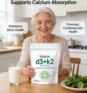 Formule 2-en-1 Vitamine <span class=keywords><strong>D3</strong></span> + <span class=keywords><strong>K2</strong></span> en gélules molles |   <span class=keywords><strong>5000</strong></span> UI <span class=keywords><strong>D3</strong></span> + 100 µg <span class=keywords><strong>K2</strong></span> |   180 comprimés pour soutenir la santé des os et du système immunitaire - Product Image 3