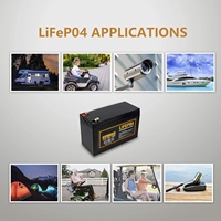 2 Paket Baterai Lithium Ion LiFePO4 Solid State 12V 10Ah Isi Ulang 2000+ Siklus Tenaga Surya/Kipas Angin Skuter/Penerangan