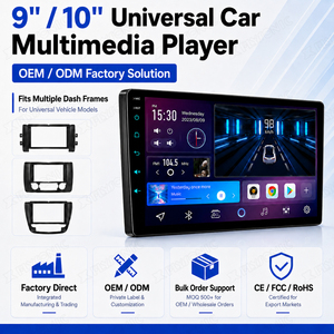 Flysonic Applicable à 15 marques européennes Services ODM Personnalisation de la taille 2din 9 pouces 2+32 Go Navigation <span class=keywords><strong>Lecteur</strong></span> <span class=keywords><strong>DVD</strong></span> de voiture Android - Product Image 1