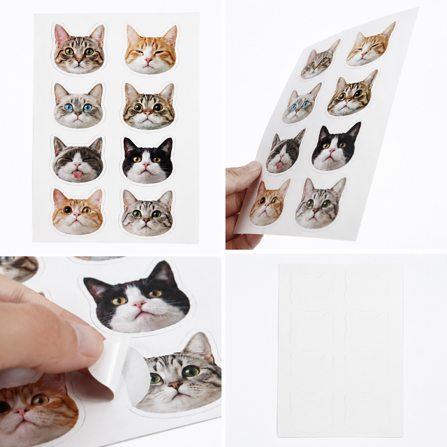 Personalized Custom Round Holographic Adhesive Waterproof Stickers with Oil Proof Anti-Ultraviolet Features Paper Vinyl Material
