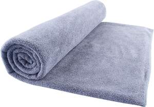 Serviette de salon en microfibre grande taille avec logo personnalisé pour femmes, séchage rapide et doux, avec bande élastique, turbans pour cheveux mouillés - Product Image 2