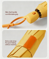 Parapluie pliant anti-réflexion à rétraction progressive, léger, compact, ouverture et fermeture automatiques pour les voyages et les trajets quotidiens