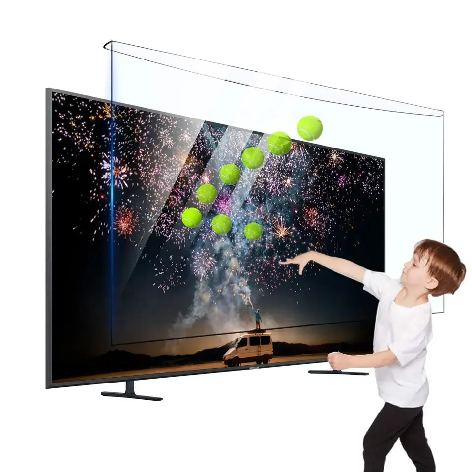 Grosir kualitas tinggi menggantung anti-cahaya biru anti-radiasi UV pelindung layar Tv untuk 32 40 43 49 50 55 65 75 Led Tv