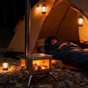 Cuisinière avec four, haute technologie, économie d'énergie, ensemble de cheminée en acier, style ferme, adapté aux grandes altitudes, poêle à bois d'intérieur - Product Image 4