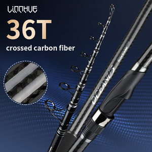 Canne à pêche télescopique LINNHUE en fibre de carbone haute puissance 2,1-5,4 m pour lancer longue distance avec moulinet spinning - Product Image 2