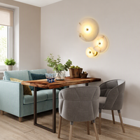 Lampu Dinding Alabaster Alami Modern Minimalis LED untuk Proyek Restoran Ruang Makan, Instalasi Lampu Dinding untuk Dekorasi Rumah Dapur Gaya Nordik