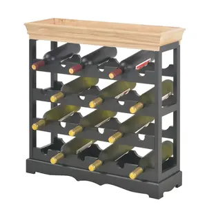 Design Factory Supplier Wine Cellar Bottle Display Wine Rack Holders Standing Antique Bamboo Wine Rack