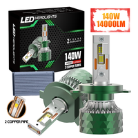Phare de voiture LED Redsea M10 Pro 14000LM 140W IP68 6500k Phare LED automatique H1 H4 H7 H11 9005 9006 9012 Ampoule de phare LED