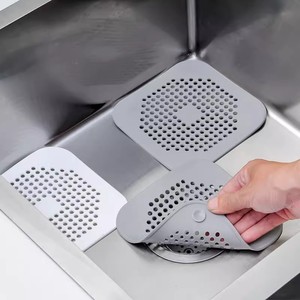 Filtre anti-cheveux pour drain de salle de bain, filtre en silicone anti-odeurs pour drain de sol, couvercle de drain anti-obstruction pour salle de bain - Product Image 2