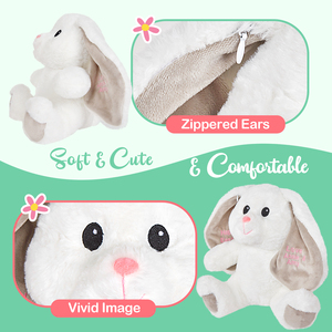 Tùy Chỉnh Plush Rabbit Doll Thêu Tên Easter Bunny Đồ Chơi Cá Nhân Thú Nhồi Bông Mềm Trên Tai Lớn Cho Quà Tặng - Product Image 2