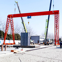 Grue portique monopoutre électrique sur rail, 5T, haute résistance au vent, avec palan