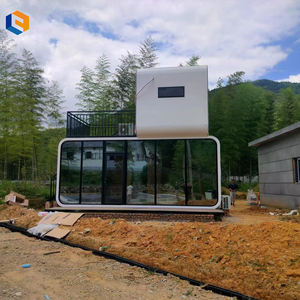 Maisons conteneurs en acier écologiques, durables, pour le <span class=keywords><strong>travail</strong></span> en extérieur, avec vue 160°, étanches, structure en acier, type Apple House pour villa, chambre <span class=keywords><strong>à</strong></span> coucher - Product Image 3