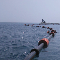 Tuyau en caoutchouc flexible à grand diamètre résistant à l'usure pour le dragage de sable, l'aspiration et le refoulement d'eau, avec bride