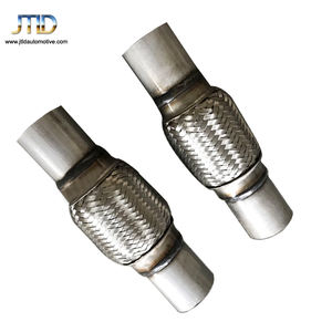 Otomotiv <span class=keywords><strong>flex</strong></span> boru 2.5 inç paslanmaz çelik çift örgü esnek egzoz borusu dirsek toplayıcı - Product Image 2