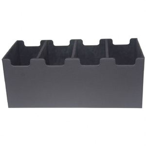 Boîte de rangement innovante en cuir PU noir pour cartes de collection, capacité 90+ cartes, chargement par le haut, pour cartes gradées - Product Image 4