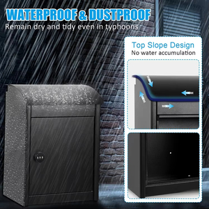 Boîte de livraison de <span class=keywords><strong>colis</strong></span> extérieure JH-Mech Boîte de dépôt de <span class=keywords><strong>colis</strong></span> murale de grande capacité résistante aux intempéries avec protection antivol - Product Image 2