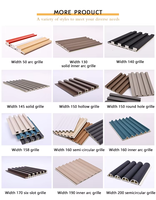 Co-Extrusion extérieur étanche WPC panneau mural cannelé en plastique panneau mural en bois pour usage domestique PVC panneaux muraux salle de bain