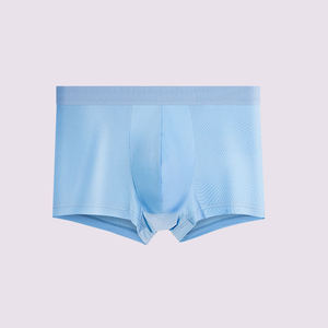 Vente en Gros de Sous-Vêtements de Tronc en <span class=keywords><strong>Microfibre</strong></span> pour Hommes de Taille Moyenne Caleçon en Soie Glacée Confortable Doux Respirant <span class=keywords><strong>Slip</strong></span> <span class=keywords><strong>sans</strong></span> <span class=keywords><strong>Couture</strong></span> Logo Lettre de Taille - Product Image 5