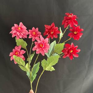 Fleurs artificielles Junheyuan Dahlia, branche unique, arrangement floral en soie, décorations de mariage, décor de scène - Product Image 2