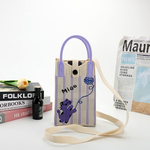 Bolso de Teléfono Móvil de Alta Gama, Nuevo Diseño de Dibujos Animados, Tejido, Tipo Cuadrado Vertical, Colorido, para Uso Diario, Marca OEM - Product Image 6