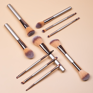 하이 엔드 전문 맞춤형 더블 엔드 아이 페이스 도구 화장품 브러쉬 샴페인 10pcs 오리지널 메이크업 브러쉬 세트 - Product Image 6