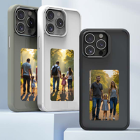Coque Électronique NFC Intelligente Premium DIY à Encre Électronique pour iPhone 16/15/14/13 Pro Max, Design de Luxe, Projection Photo, Antichoc, en TPU Souple + PC