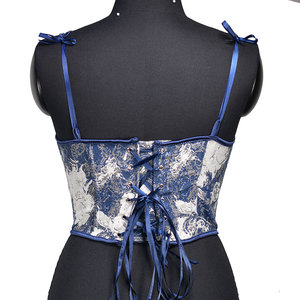 French Style <b>Corset</b> Tops <b>Women</b> Vintage Lace-up Overbust <b>Corset</b> Elegant Crop Top Vest - Product Image 2