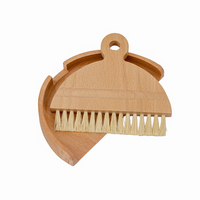 Ensemble balayette et pelle à poussière compactes en bois, mini balayette à main pour le nettoyage du bureau et de la cuisine