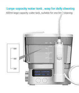 Waterpulse — irrigateur buccal pour famille, jet dentaire étanche, hydropropulseur électrique de voyage, pour nettoyage des dents, contenance 600ml, IPX7 - Product Image 2