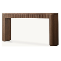 Meubles de couloir de salon de console classique moderne Tables console en bois de chêne brun