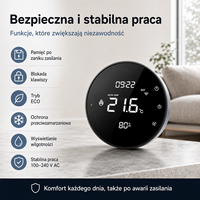Termostato Inteligente Wifi Tuya para Calefacción por Suelo Radiante, 25A, 100V-220V, 5500W, Antiinflamable, PC + ABS, con Sensor Externo de 3M